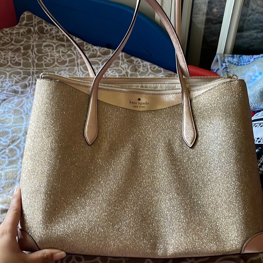 Kate spade large glitter tote